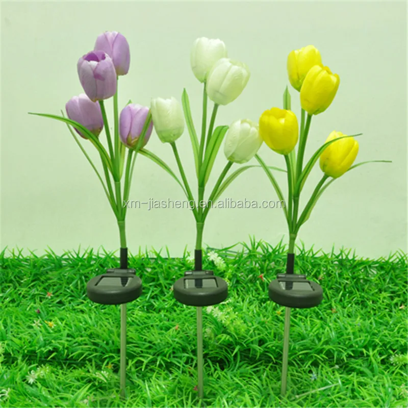 Hot Sale New Product Garden Solar Light/tulip Flower Style 4 Led