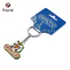 Pvc Material and animal theme key tag Type keyring 3D plastic soft pvc keyring