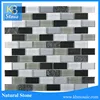 Vogue Premium Quality Botticino Marble Gold Glass Mixed Brick Pattern Mosaic Tile for Backsplash and Bathroom...