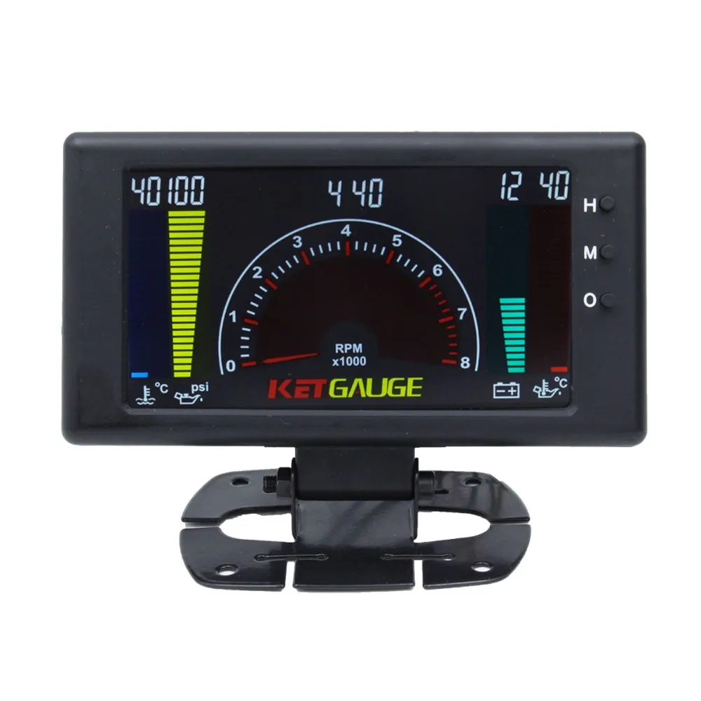 5" Lcd 6 In 1 Multiple Function Racing Auto Gauge Meter Tachometer