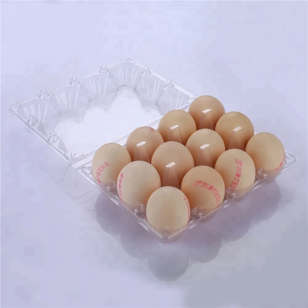 
Wholesale Clear 12 Cell Pack Plastic Tray Packaging plastic egg tray For Chicken Egg 