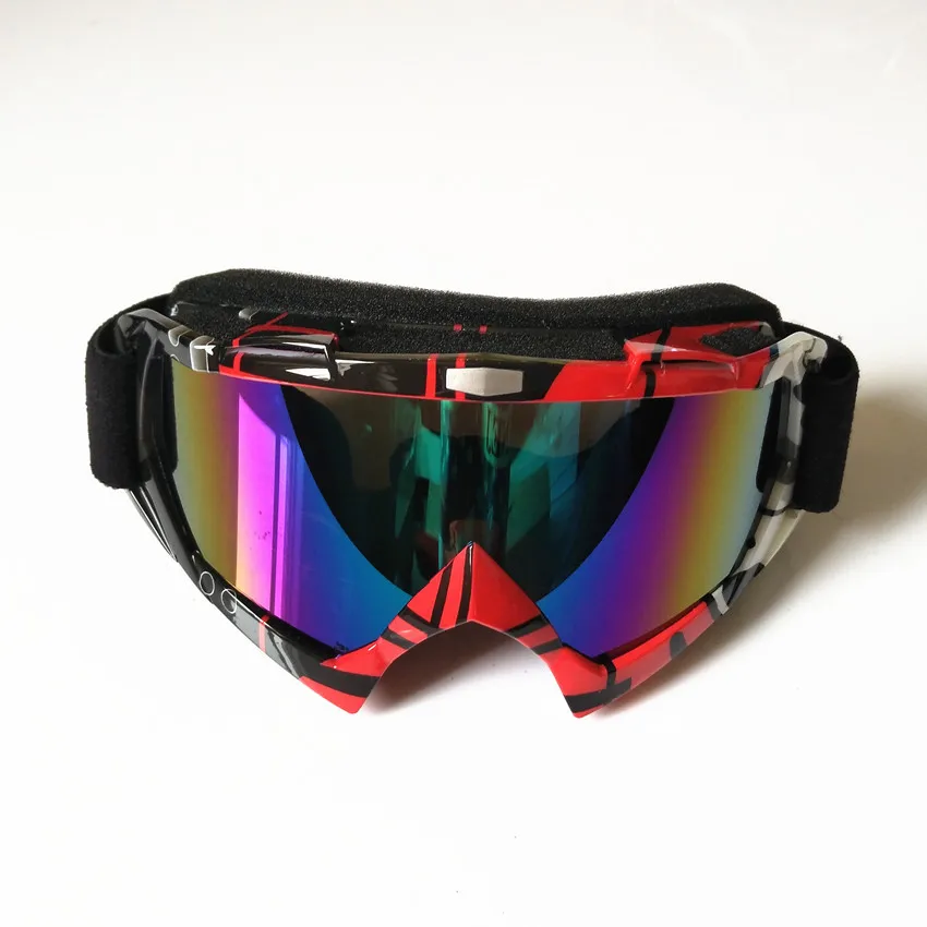Orange Outdoor Motor Cross Ski Goggles Anti Uv Anti Scratch Dustproof