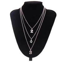 

New College Sorority Greek Letters ZOB ZPB Sign Multi Layer Zeta Phi Beta Necklaces Choker Statement Women Jewelry