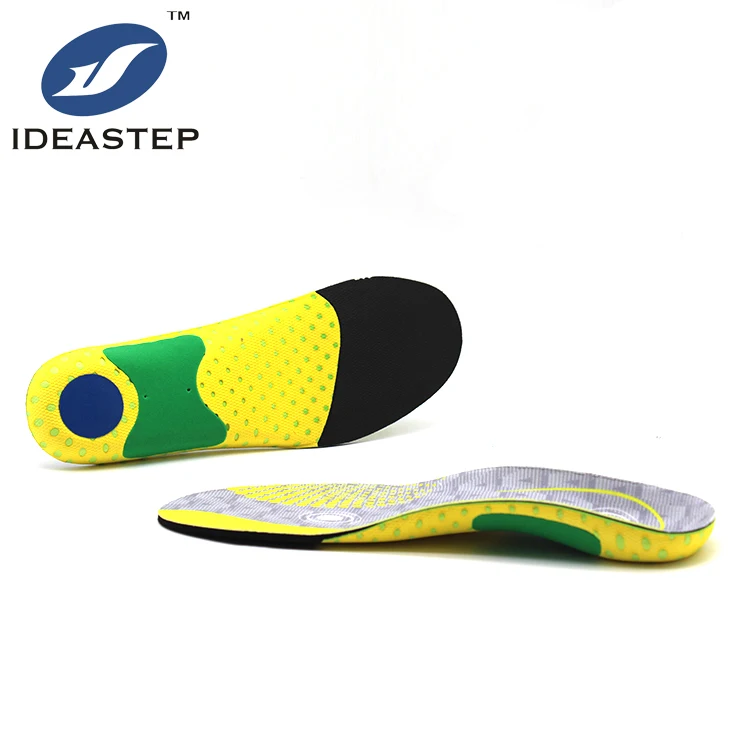 

Ideastep Newest Medium and Low profiles adjustable arch support athletic shoe inserts for lady and children flat feet, Yellow + gray + green + black