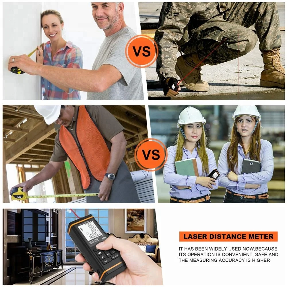 
2018 Factory 40M/131Ft Laser Measure Distance meaMeter Multi Function Laser measure bubble levels Pythagorean Mode for Measuring 