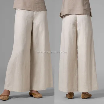 ladies plus size linen trousers