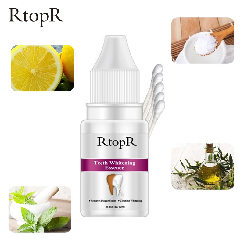 

RtopR Teeth Whitening Essence Powder Oral Hygiene Cleaning Serum Removes Plaque Stains Tooth Bleaching Dental Tools Toothpaste