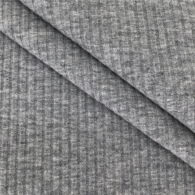 stripe rib knit fabric