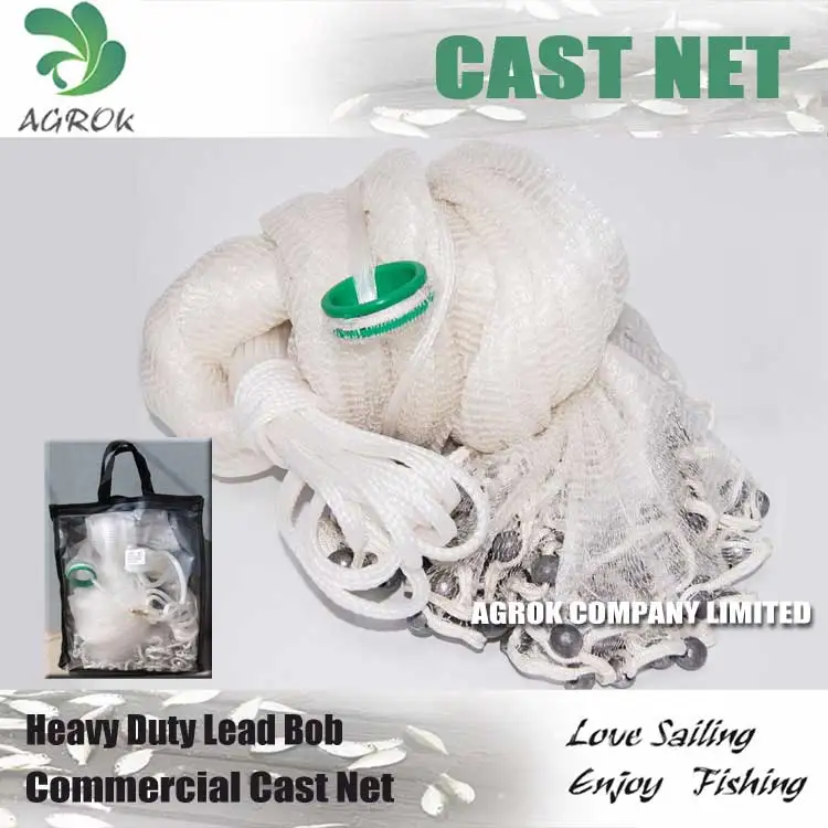 Yeahmart Handmade American Saltwater Fishing Cast Net with Heavy