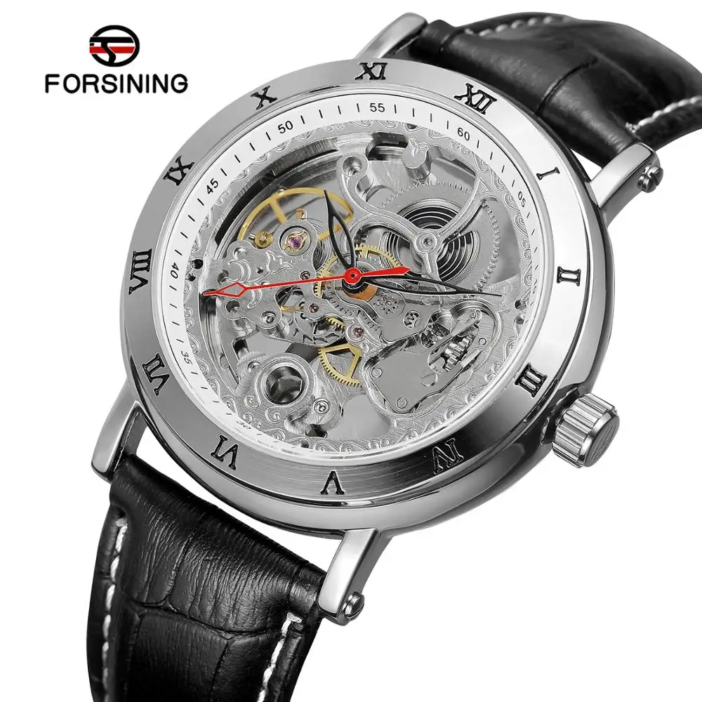 China Factory Custom Couple Latest Luxury Forsining Watch Private Label Steel Metal Skeleton Automatic Mechanical Watches Man