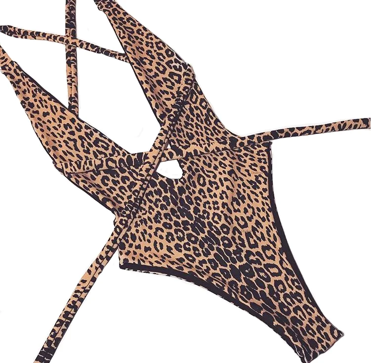 

New arrival vintage style leopard tying on sexy one piece, Picture