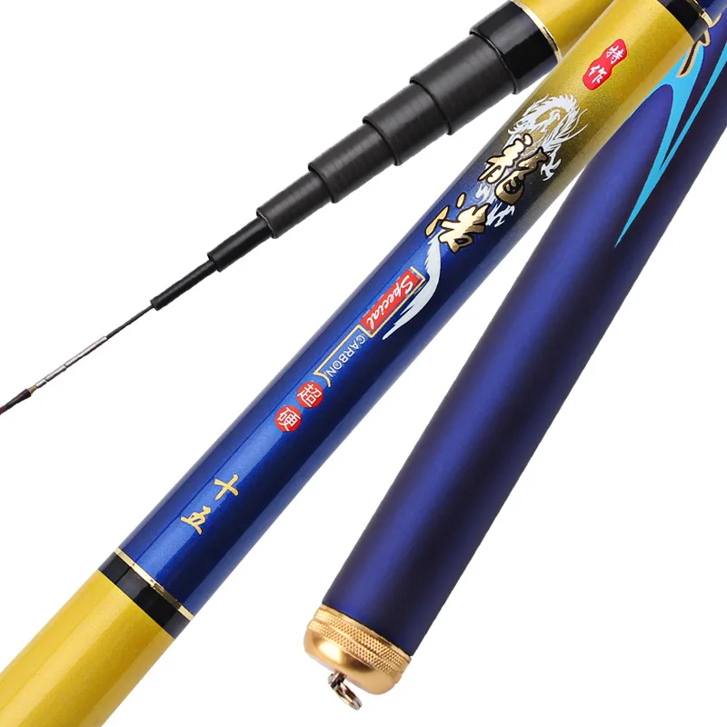 

Drop ship High Carbon 3.6m 3.9m 4.5m 5.4m 6.3m 7.2m Hand Pole Fishing Rod Super Light Strong Action Telescopic Pole Rods, See pictures
