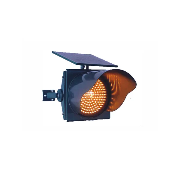 Red Yellow 200mm 300mm Solar Powered roadway safety LED Traffic Signal flashing light