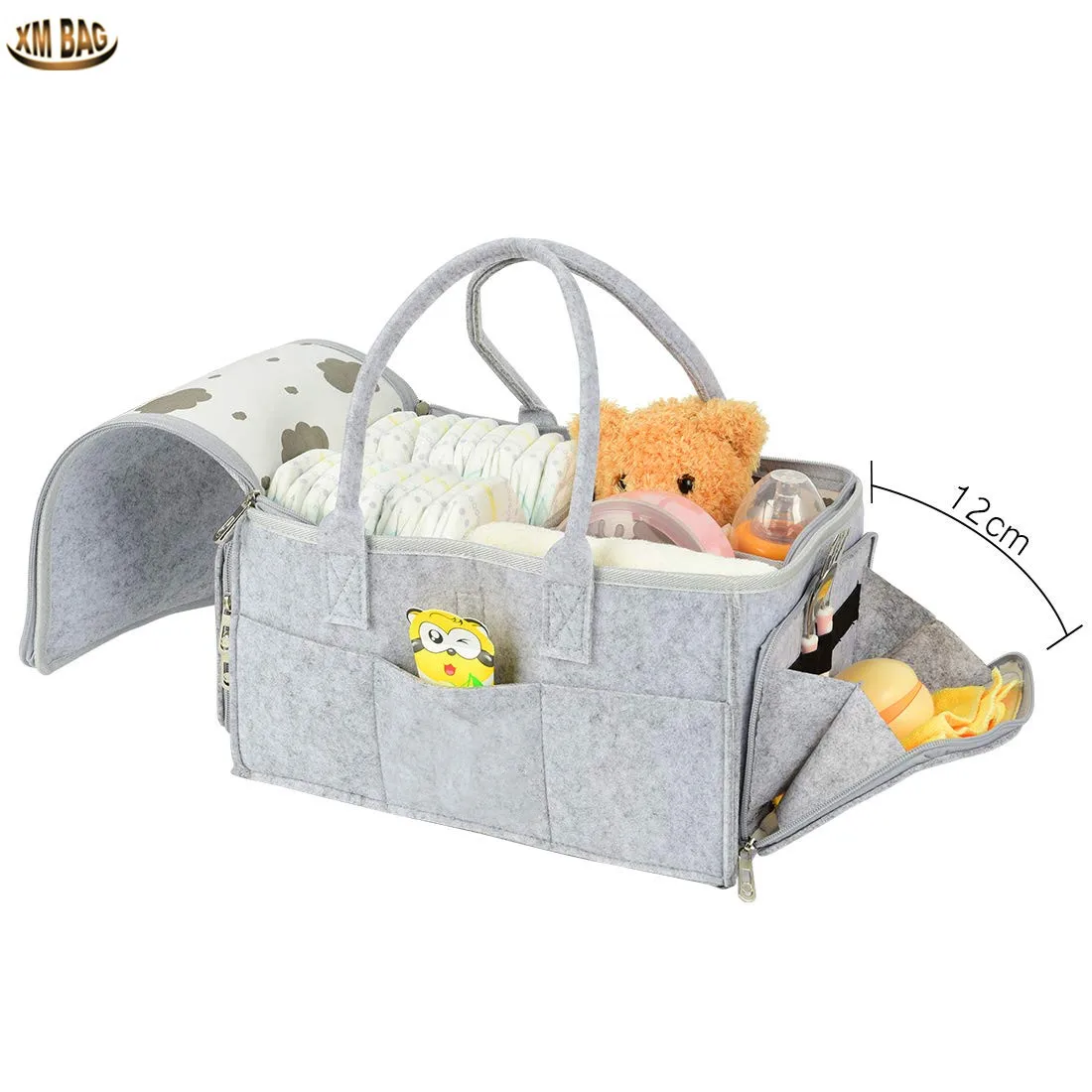 Newly Baby Diaper Caddy Nursery Storage Bag Newborns Portable Nappy Organizer 