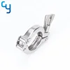 Sanitary double claw clamp pipe connection