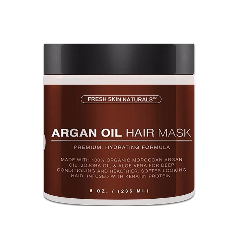

Argan Oil Keratin Hair Mask, 100% ORGANIC Argan & Almond Oils - Deep Conditioner, Hydrating Hair Treatment Therapy
