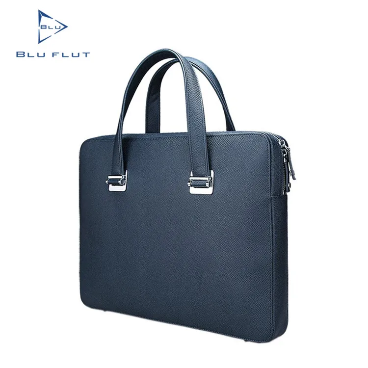

Custom Logo Executive Best Mens Slim Leather Briefcase, Khaki, black, blue, gray