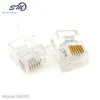Right latch RJ12 6p6c male plug connector jack for telephone cable