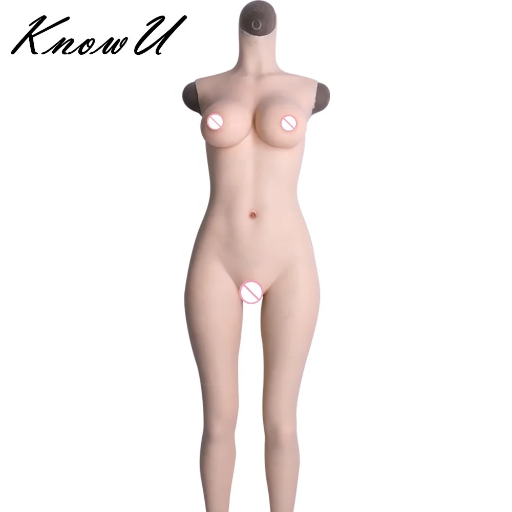 

Breast Form Bodysuit Crossdress Silicone Boobs Tight Dress Zentai Suit
