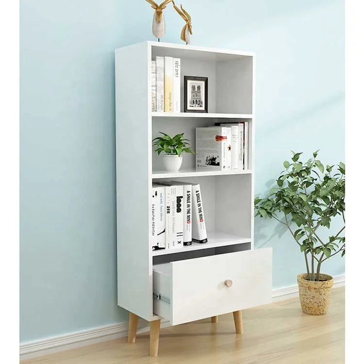 
hot selling modern wooden China factory price shelf bookcase for living room 