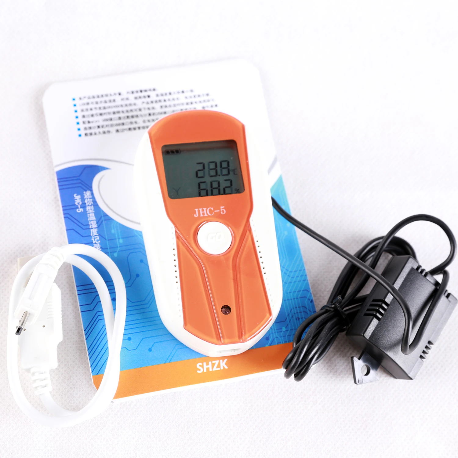 Waterproof Portable Container Temperature Humidity Sensor Usb Data