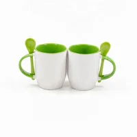 

11oz Blank Mugs Inner Color With Spoon Sublimation Mug