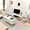 Living room showcase design white new model tv stand wooden furniture