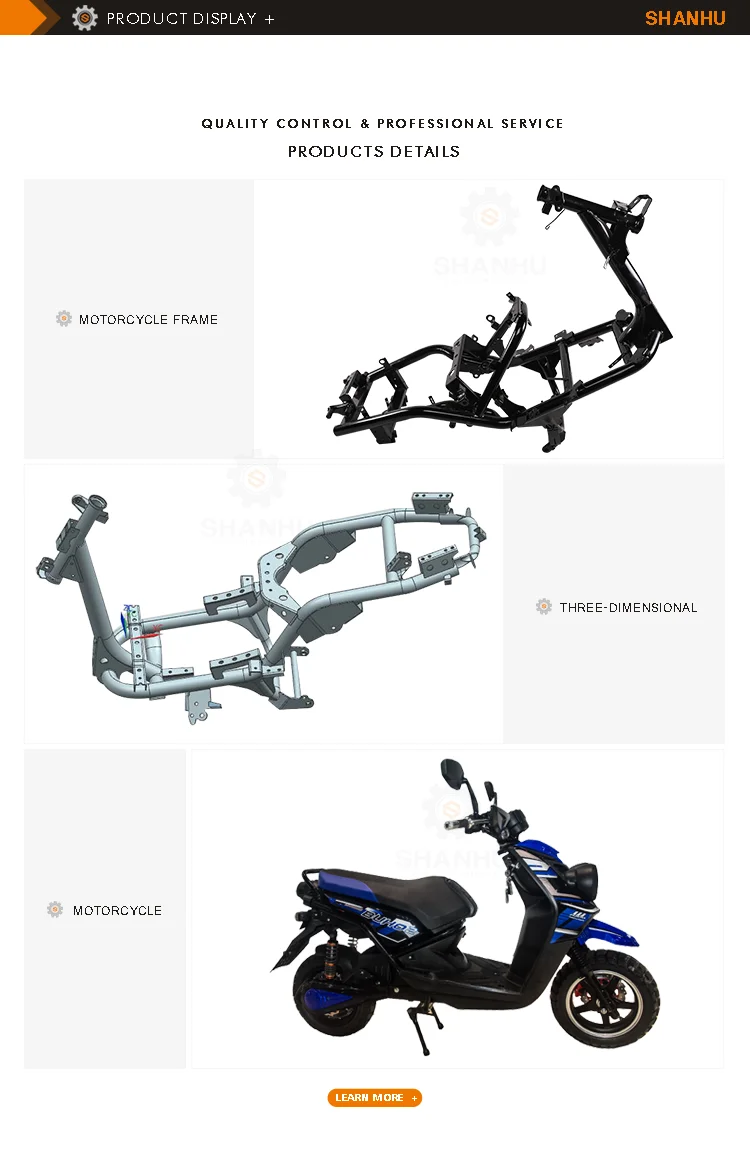 Genuine New Motorcycle Body Frame Oem Parts Electric Scooter Frame For