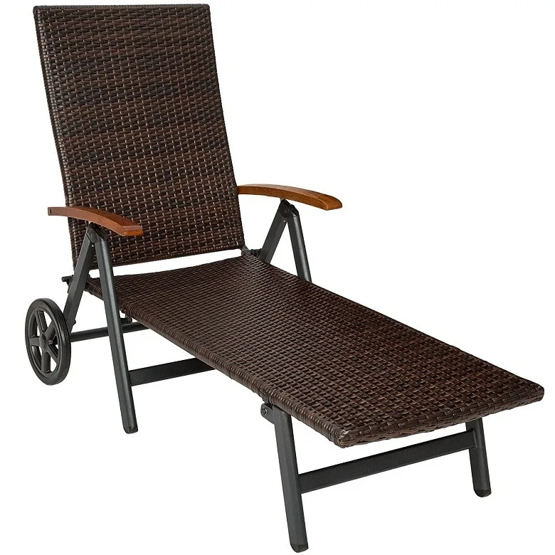 Indoor Wicker Rattan Aluminium Chaise Lounge With Wheels Buy Indoor