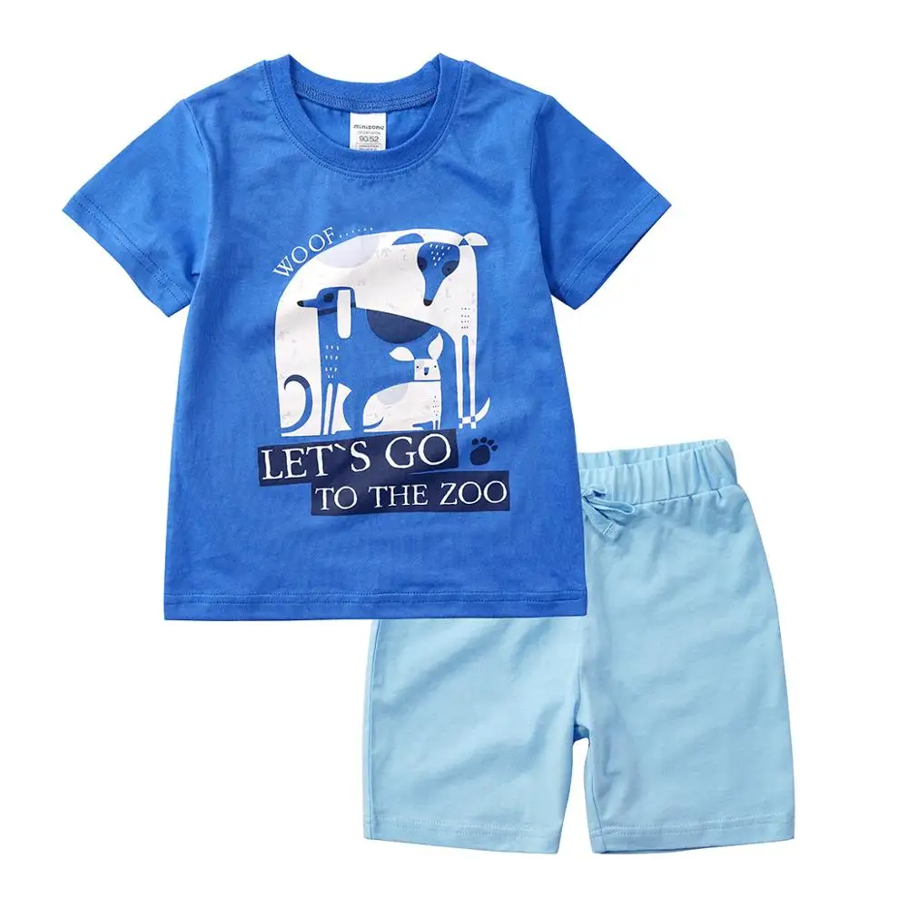 

2019 New Fashion Boys Summer Clothes Set Cartoon T-shirt and Shorts Set Kids Boys 2 Pieces Short Sleeve Outfit 2-6 Years Old, As photos