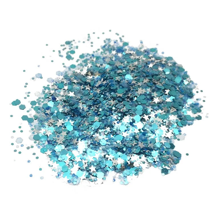 
Eco Friendly Chunky Powder Craft Holographic Glitter for Body Hair 