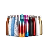 

Double Wall Metal water bottles custom logo Vacuum Leak Proof Cola Shaped Sports Insulated Stainless Steel Water Bottle