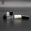 small sample 2ml 3ml glass roller on bottle black white clear roll on bottle vial for perfume