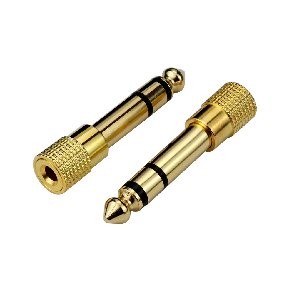 

Stereo Audio Adapter Gold-Plated Pure Copper 6.35mm (1/4 inch) Male to 3.5mm (1/8 inch) Female Headphone Jack Plug adapter