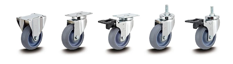 Industrial Plate Swivel Non-Marking TPR Caster Wheel