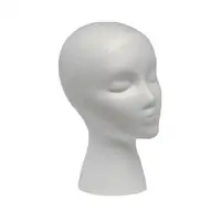 

Styrofoam Wig Head Foam Mannequin Female Head Model Wig Glasses Hat Display Stand