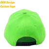 Tailor made Colourful Adjustable gold buckle short visor 6 panel embroidered Lime low crown dad hat cap for ladies