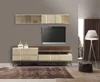 white tv stand LED TV Wall unit set table solid wood furniture living room furniture sets