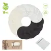 18 Pack Makeup Remover Pads Reusable 3-Layer 3.15inch Washable Natural Organic Bamboo Cotton Round Pad Face Cleansing Pads Wipe