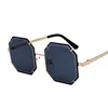 Jheyewear Newest Fashion High Quality Oversized Large Frame Diamond Polygonal Sunglasses 2019