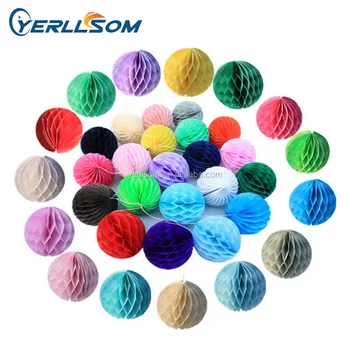 Hot Selling Chinese Tissue Paper Honeycomb Lanterns For Home