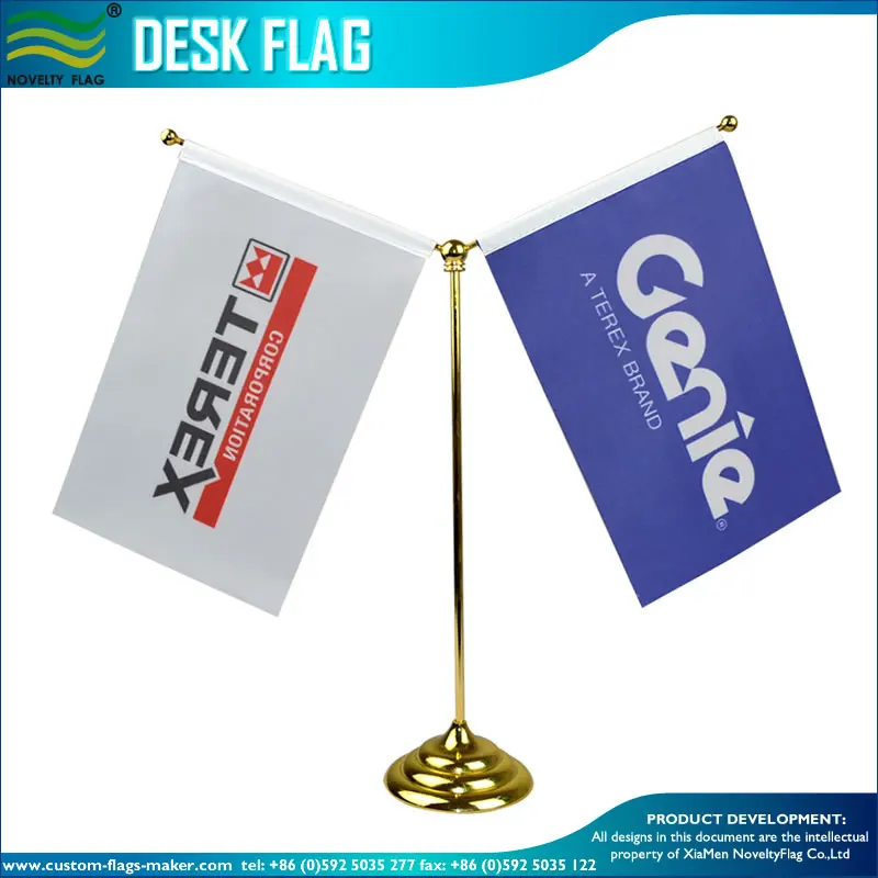 2 Pieces Custom National Flags Office Table Flags Buy Office Desk