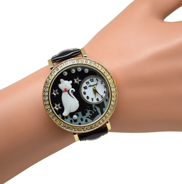 

Fashion Lovely Polymer Watches Student PU 3D Leather Wholesale ZTWH-3160
