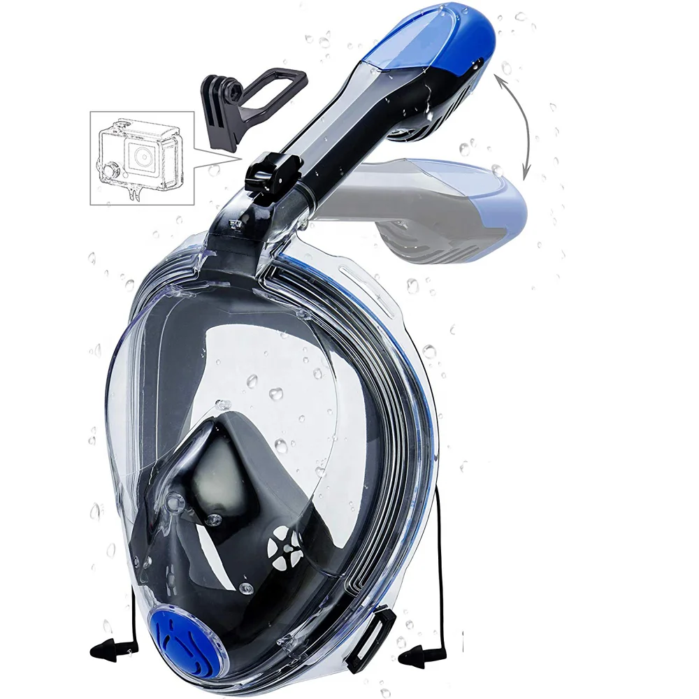 Full Face Snorkel Mask Head Sea Full Face Swimming Mask Diving Snorkel ...