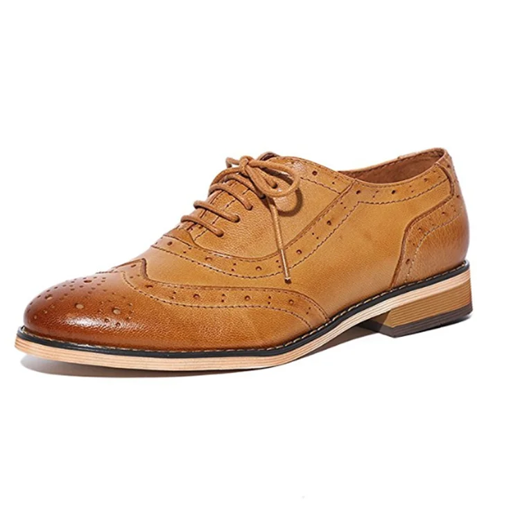lace up perforated oxfords shoes