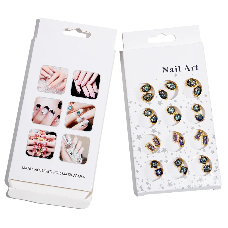 

Queenfingers Package Customized Logo Nail Art Jewelry accessories & Alloy Metal Crystal Shining Stones Nail Decoration, Mix colors