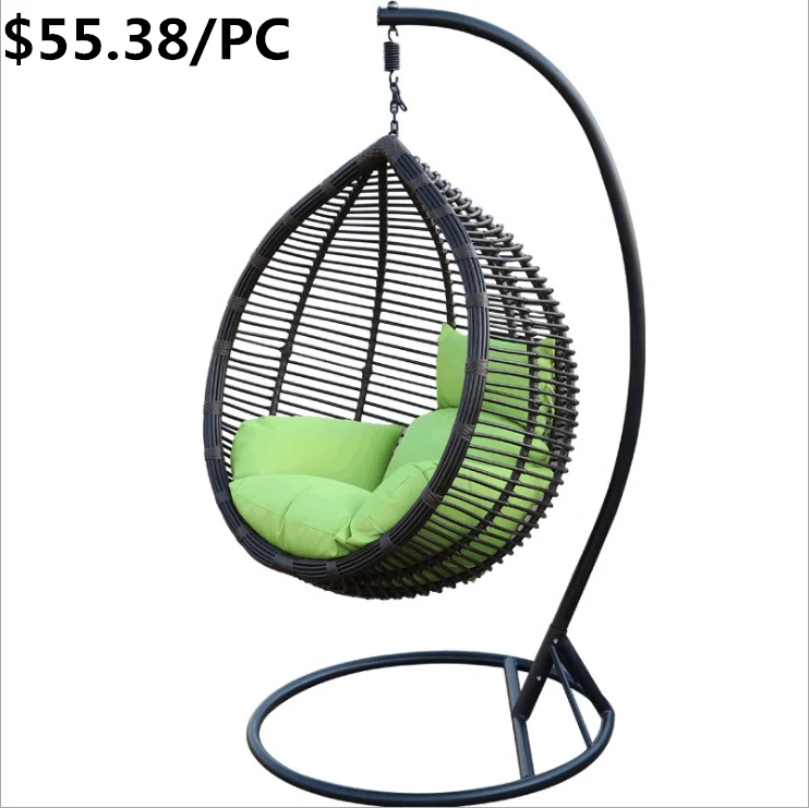 

Leisure Home Hotel Metal Stand Wicker Rattan Hanging Swing Chair for Kids, Optional