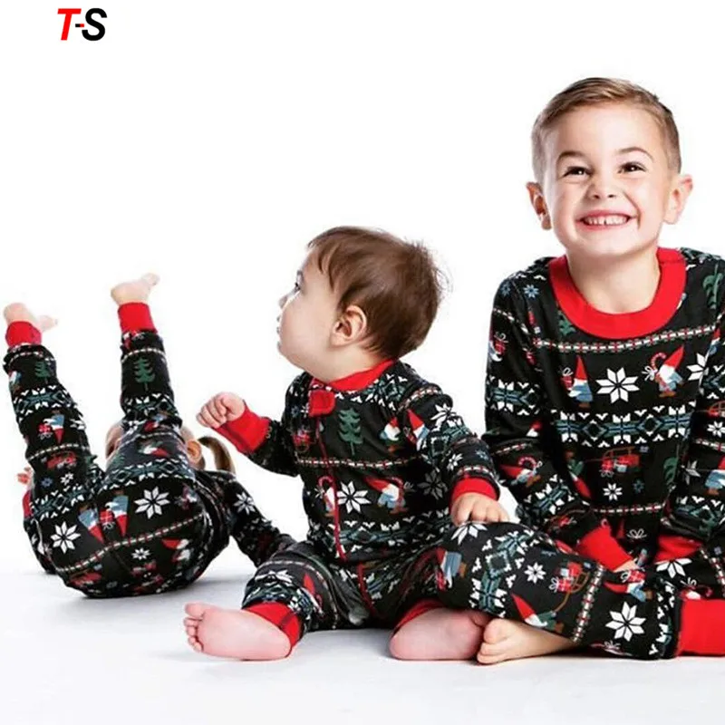 Drop Shipping Family Jammies Home Suit Kids Christmas Children Pajamas ...