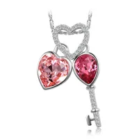 

44567 xuping lucky key necklace jewerly, heart necklace Crystals from Swarovski women imitation jewelry
