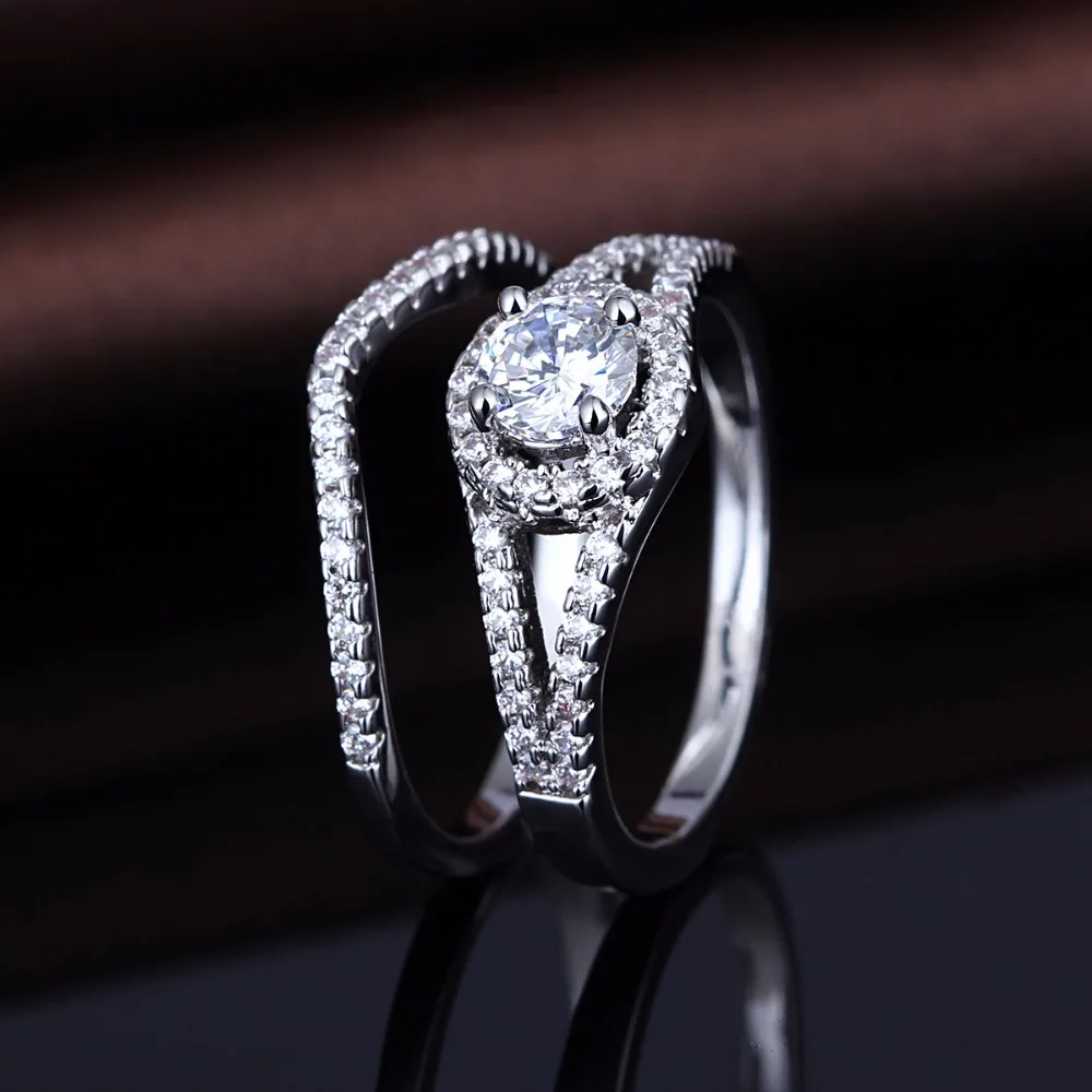 

beauty silver jewelry engagement ring sets for women online